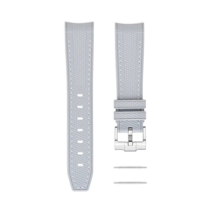 Bracelet en caoutchouc incurvé gris ardoise