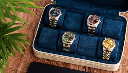 Arctic White & Midnight Blue Watch Box - 8 Watches
